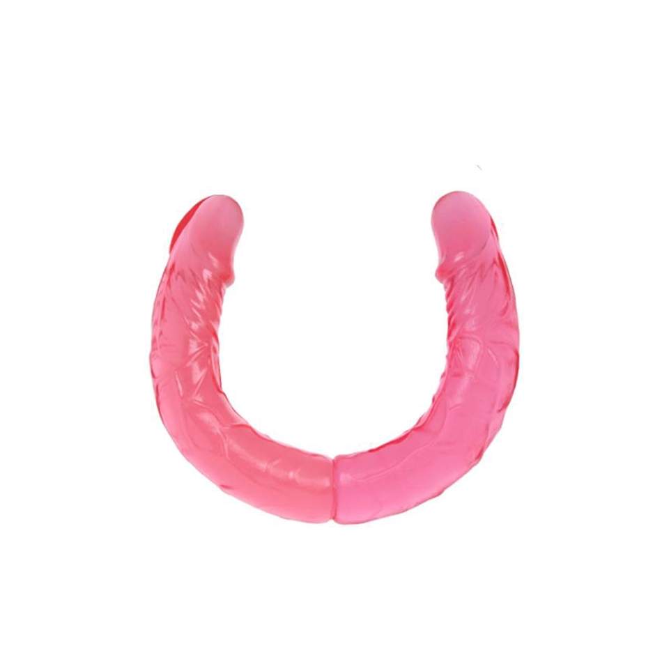 Dwustronne różowe dildo 36cm