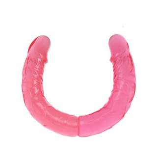 Dwustronne różowe dildo 36cm