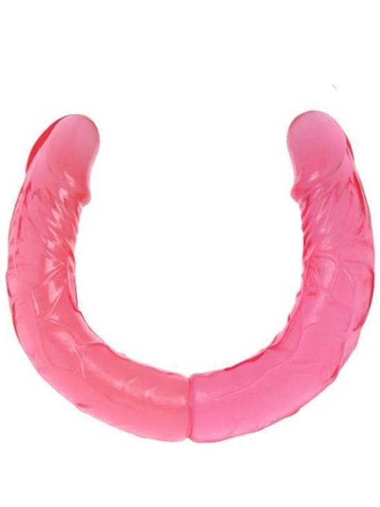 Dwustronne różowe dildo 36cm