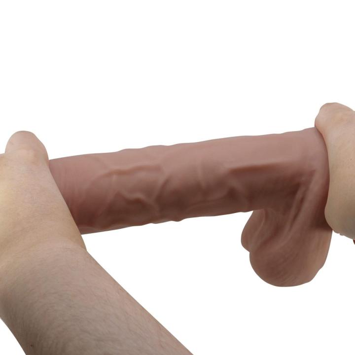 Realistyczne dildo 25,9 cm z przyssawką i ruchomą skórką