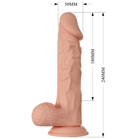 Realistyczne dildo z przyssawką 23,5 cm – miękkie TPR