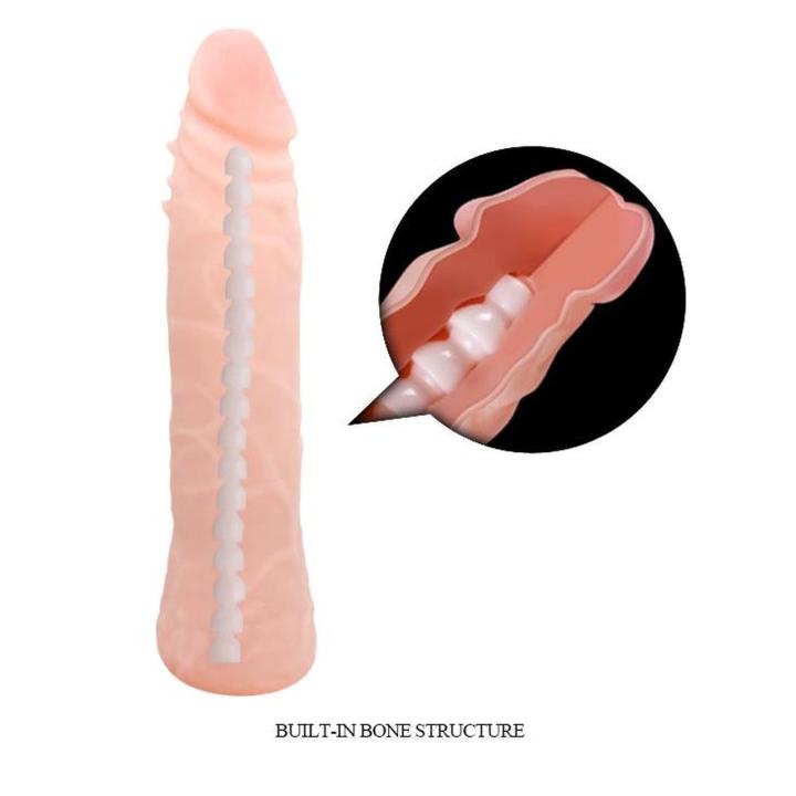 Giętkie realistyczne dildo TPR z teksturą | Loris.pl