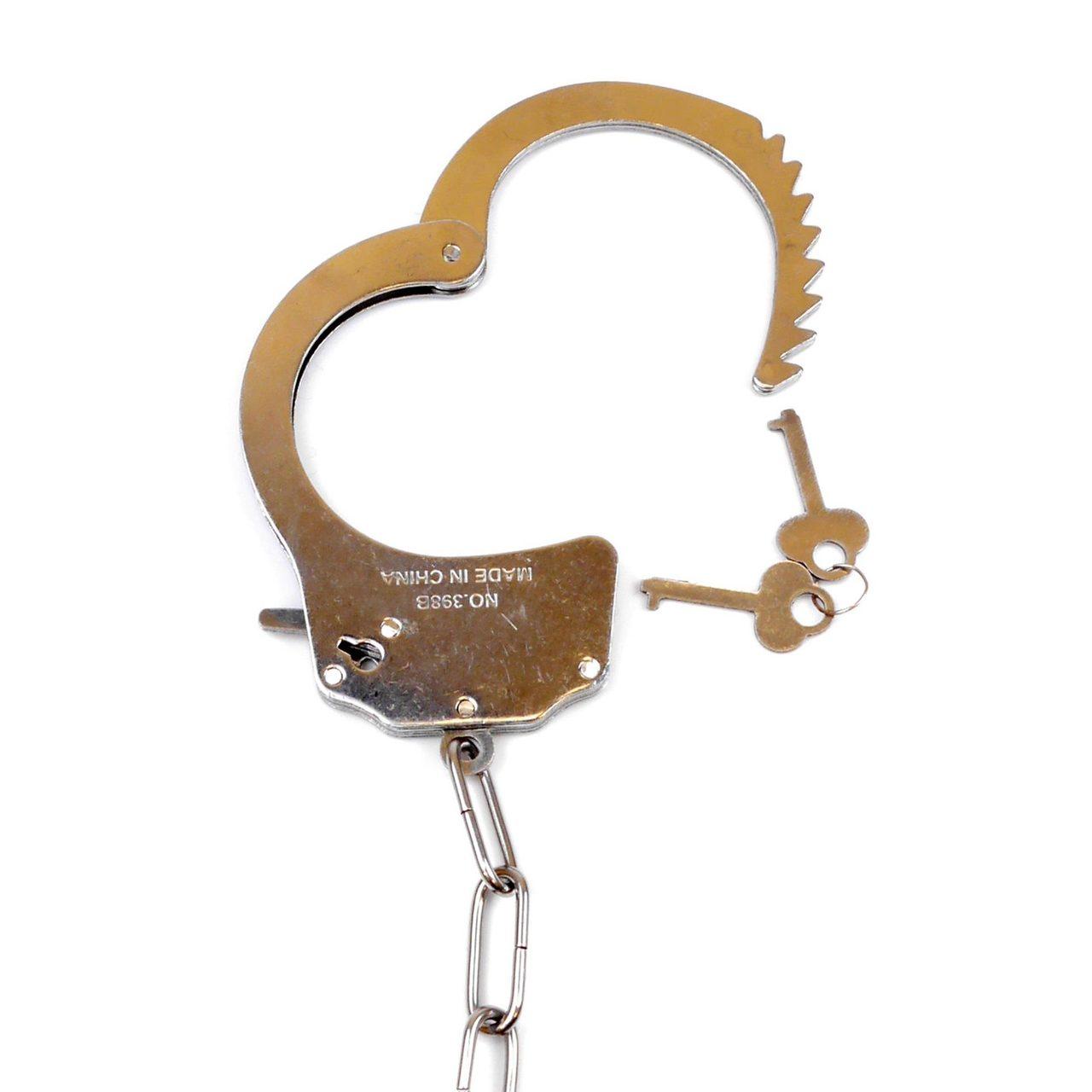 Różowe kajdanki BDSM z pluszem i łańcuszkiem – regulowane | Loris.pl