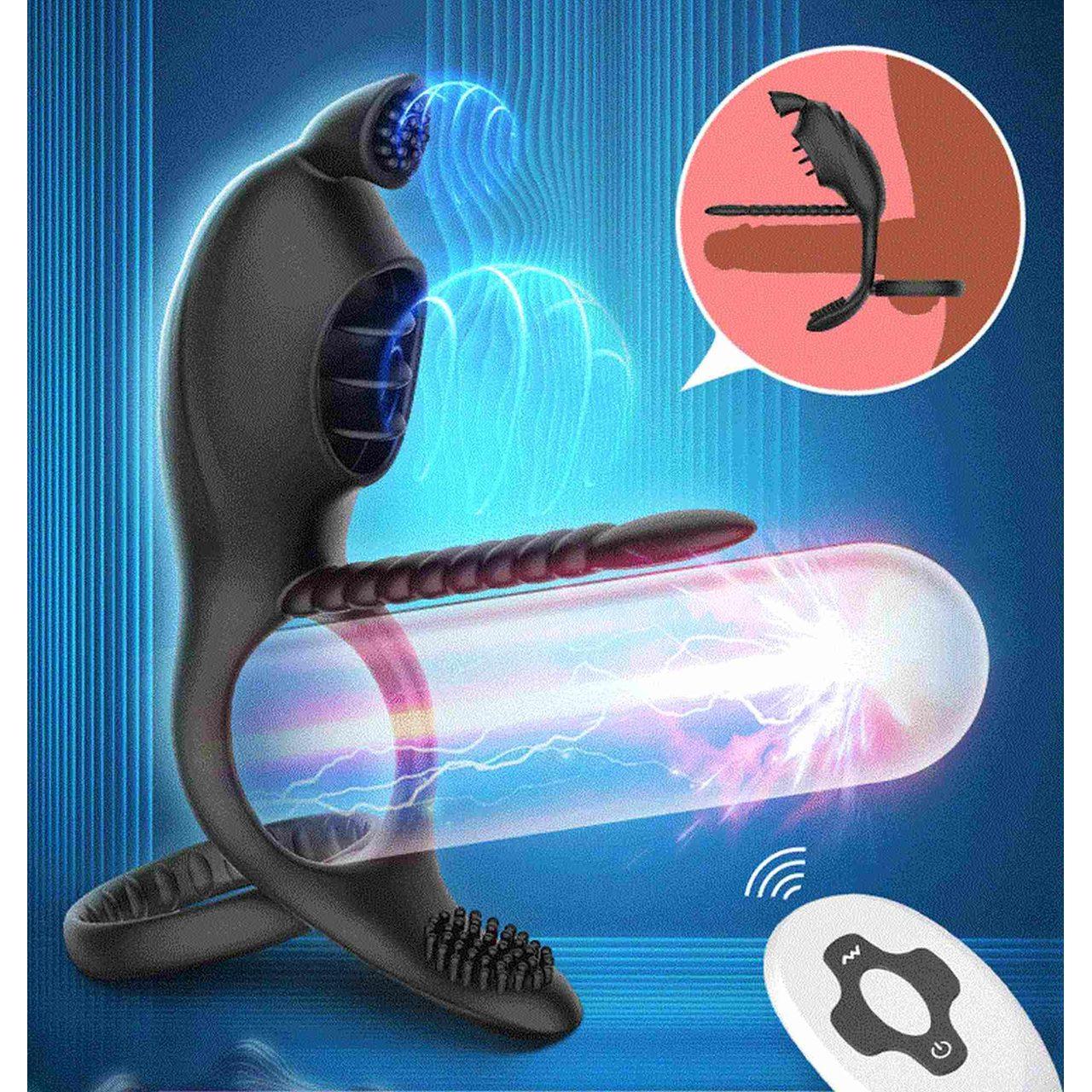 Wibrujący pierścień na penisa do stymulacji łechtaczki | Loris.pl