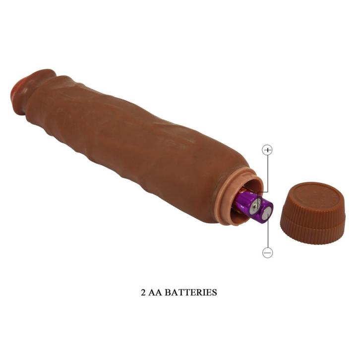 Realistyczne dildo wibracyjne 25,4 cm na baterie AA