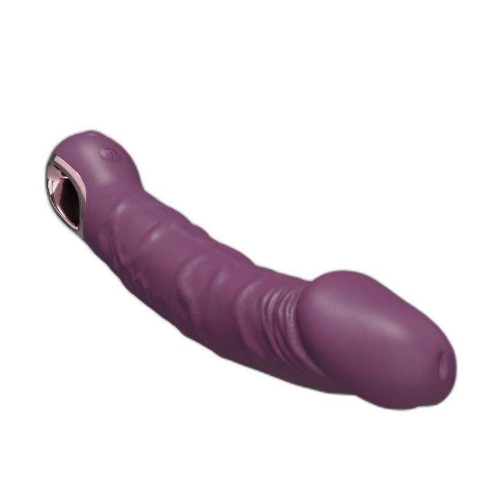 Fioletowy realistyczny wibrator silikonowy 10 trybów USB