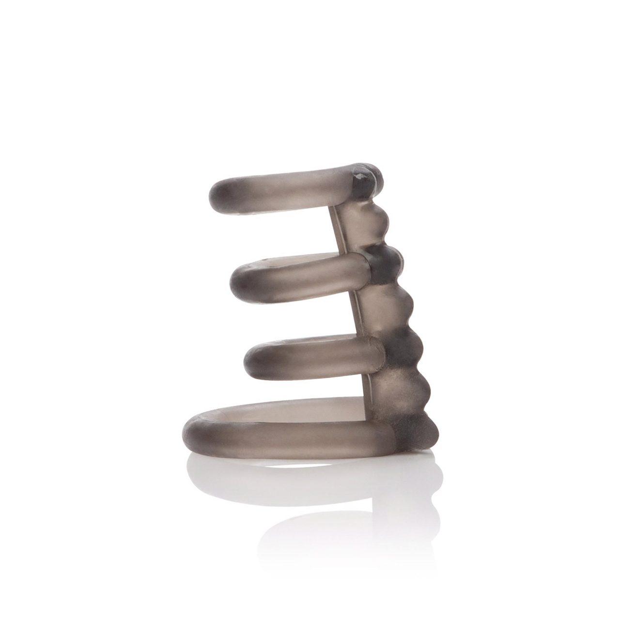 Potrójny pierścień erekcyjny gładki szary bez wibracji | Loris.pl