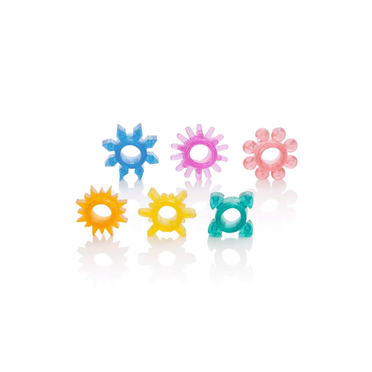 Zestaw 6 pierścieni erekcyjnych bez wibracji – różne faktury | Loris.pl