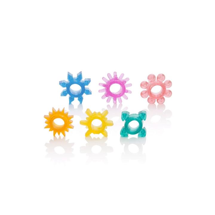 Zestaw 6 pierścieni erekcyjnych bez wibracji – różne faktury | Loris.pl