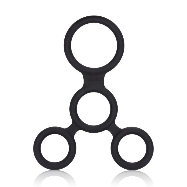 Czarny zestaw pierścieni erekcyjnych bez wibracji – wsparcie erekcji