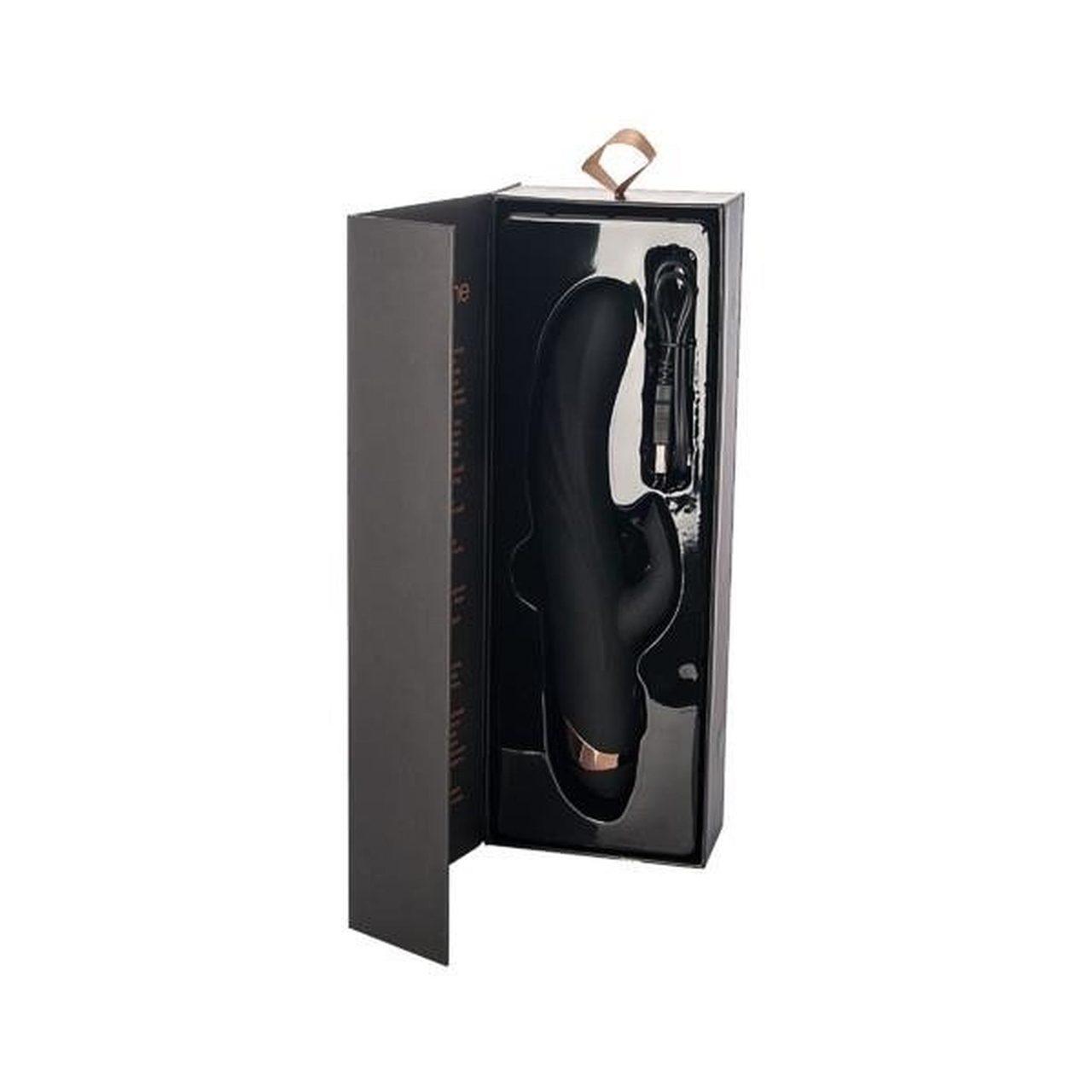 Czarny wibrator do punktu G z 10 trybami | Silikonowy | Loris.pl