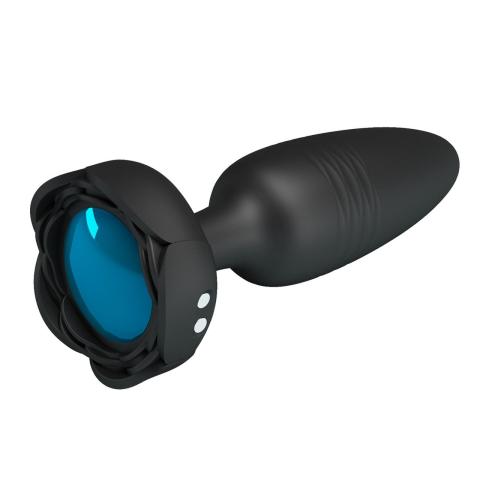 Wibrujący korek analny LED z silikonu | 10 trybów