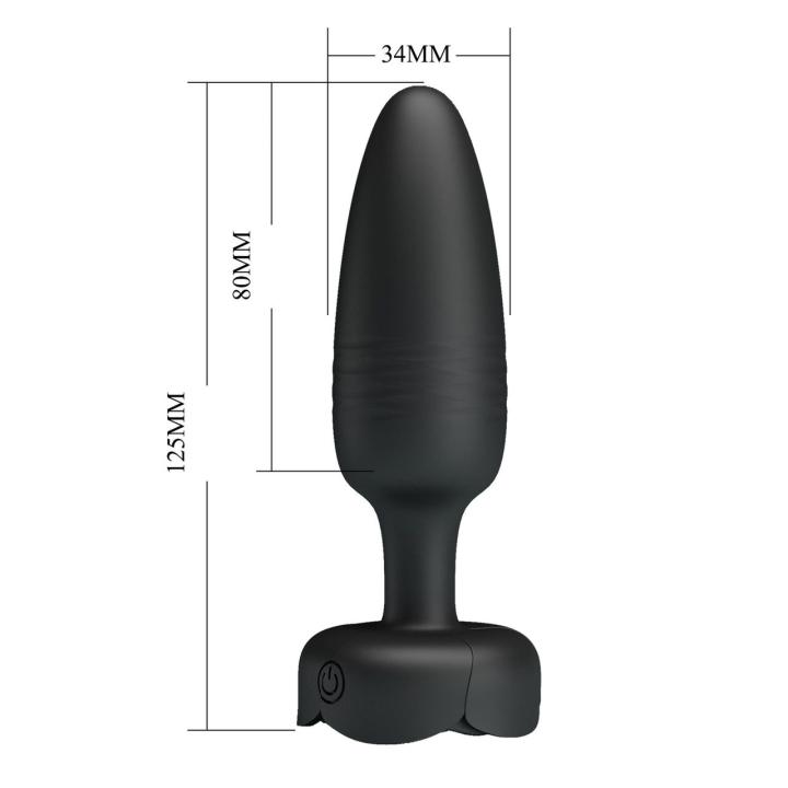 Wibrujący korek analny LED z silikonu | 10 trybów