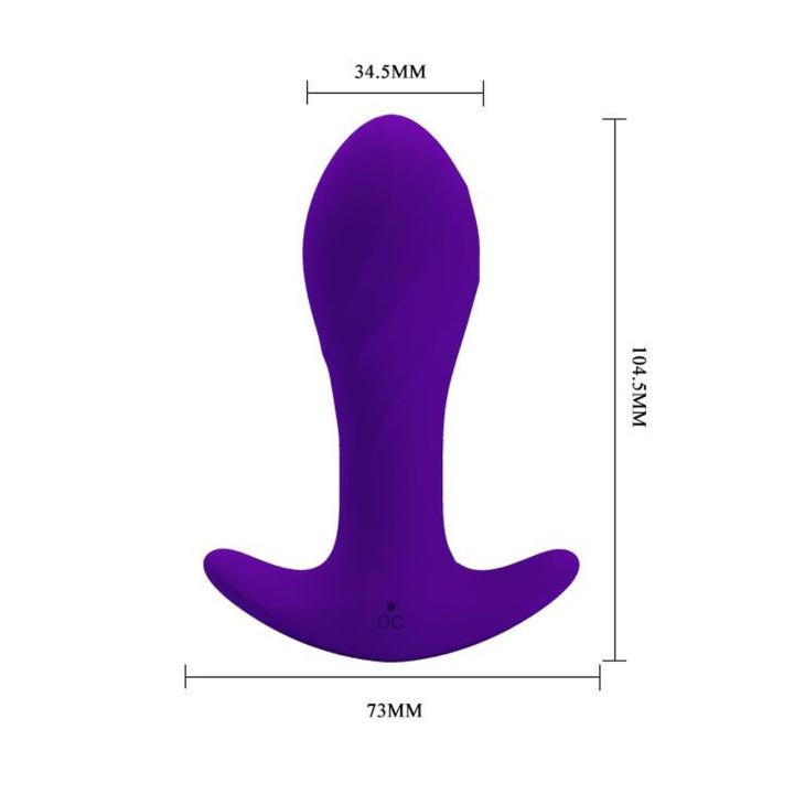 Wibrujący korek analny 12 trybów USB - silikon medyczny
