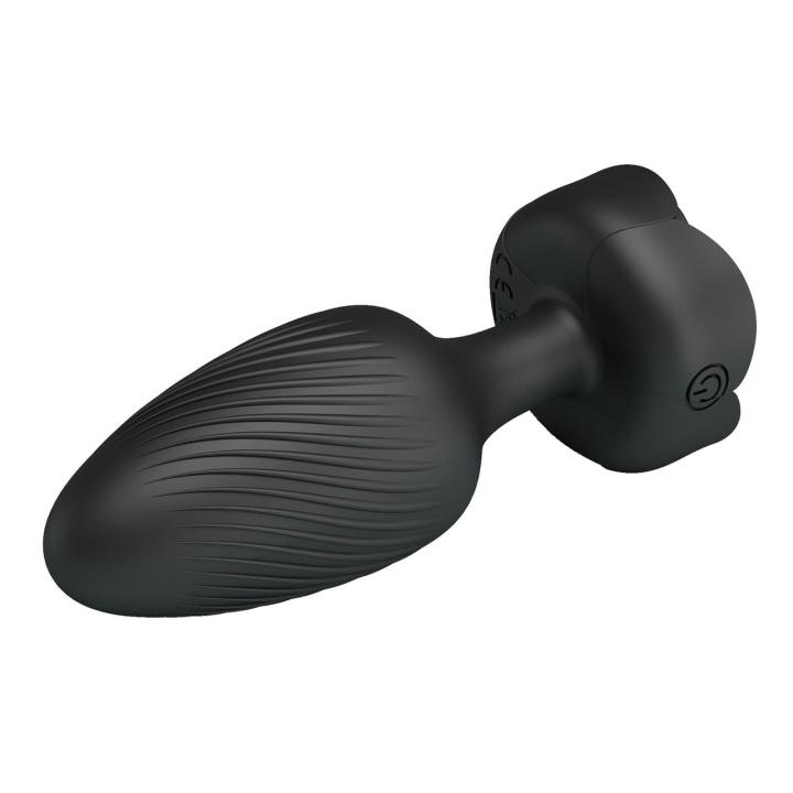 Wibrujący korek analny LED silikonowy | 10 trybów