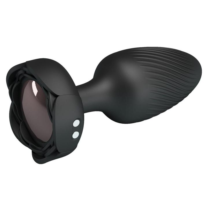 Wibrujący korek analny LED silikonowy | 10 trybów