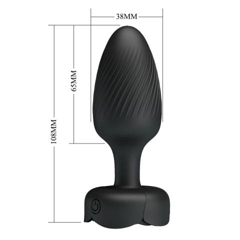 Wibrujący korek analny LED silikonowy | 10 trybów