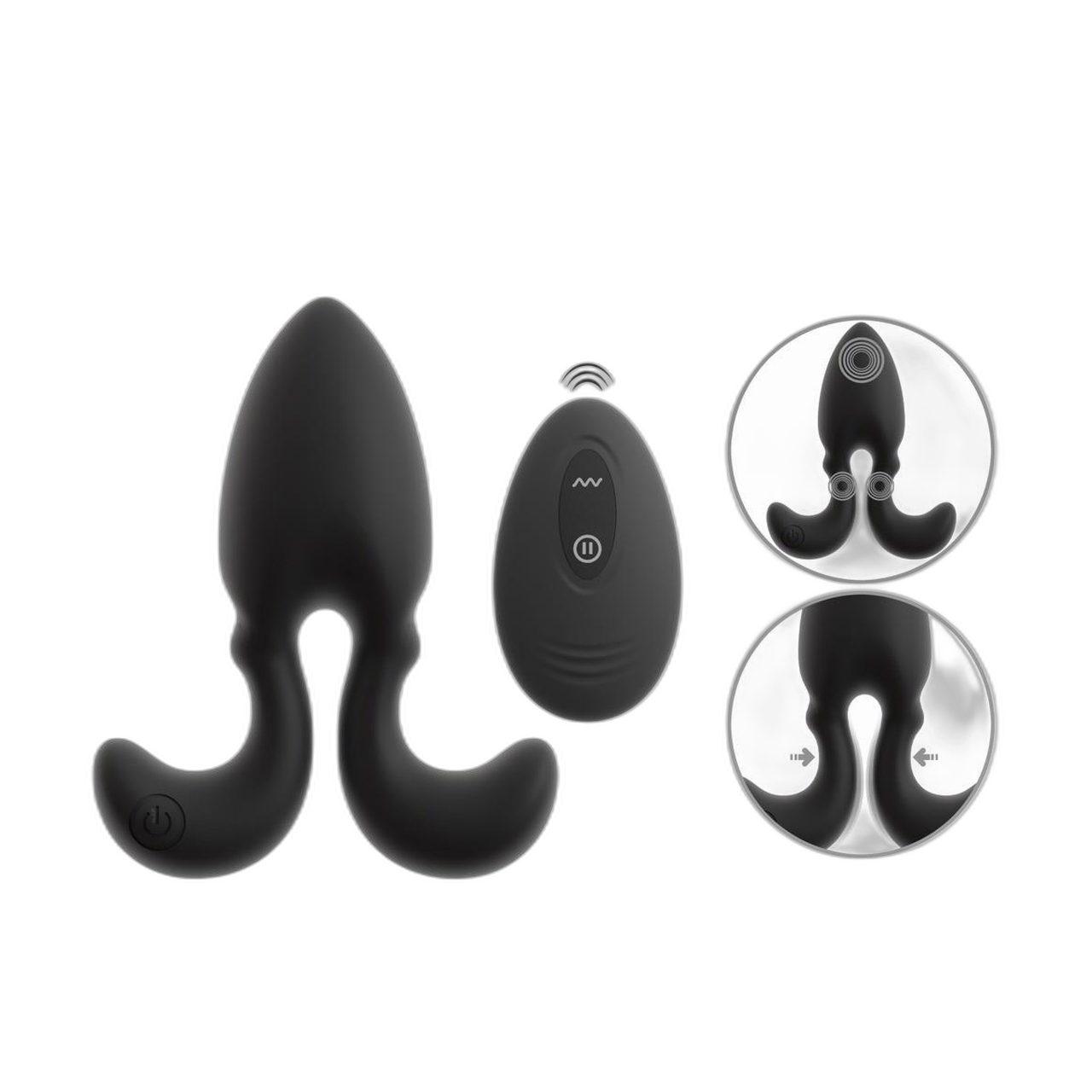 Wibrujący korek analny z pilotem 10 trybów | Wodoodporny plug silikonowy