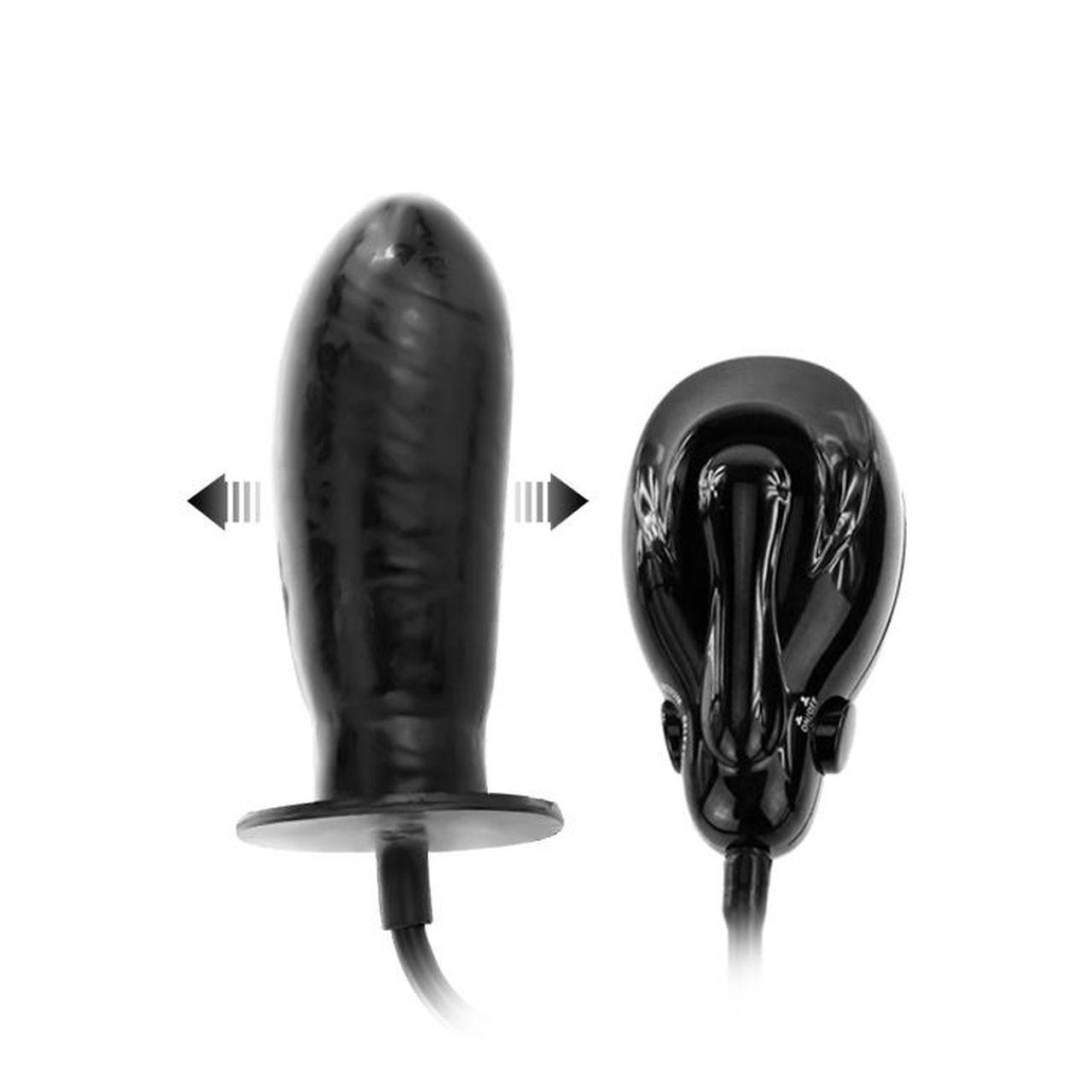Nadmuchiwane dildo wibrujące z pompką i zaworem | Loris.pl