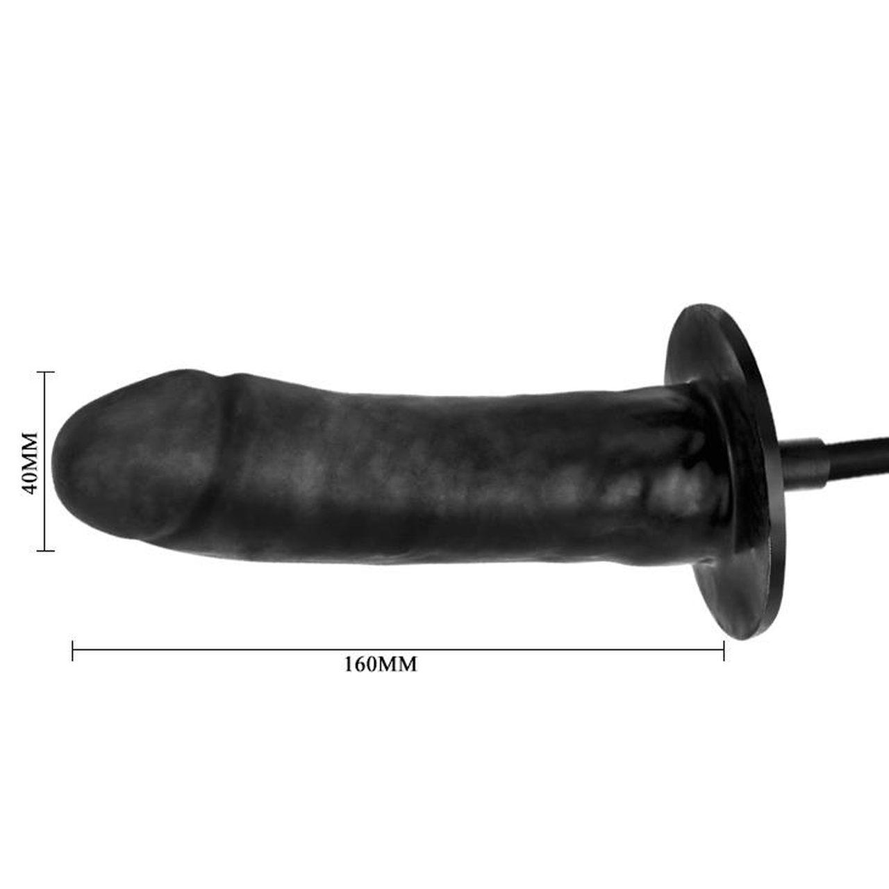 Nadmuchiwane dildo wibrujące z pompką i zaworem | Loris.pl