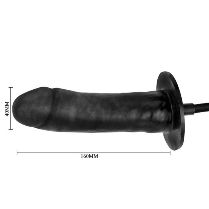 Nadmuchiwane dildo wibrujące z pompką i zaworem
