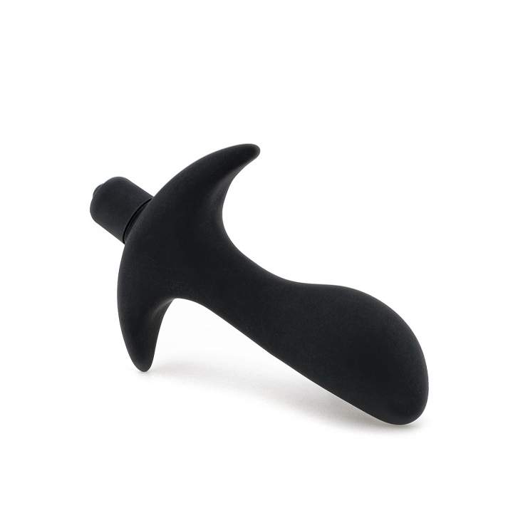 Czarny silikonowy korek analny z dużą główką – 3,2 cm