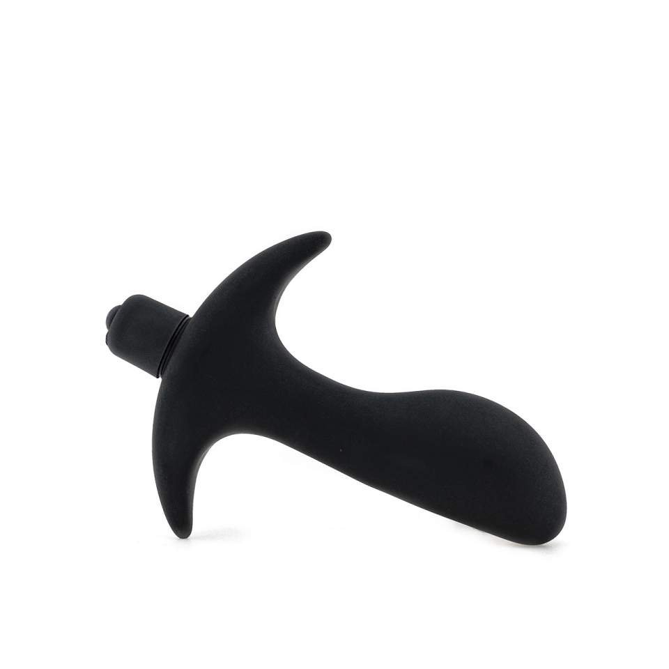 Czarny silikonowy korek analny z dużą główką – 3,2 cm