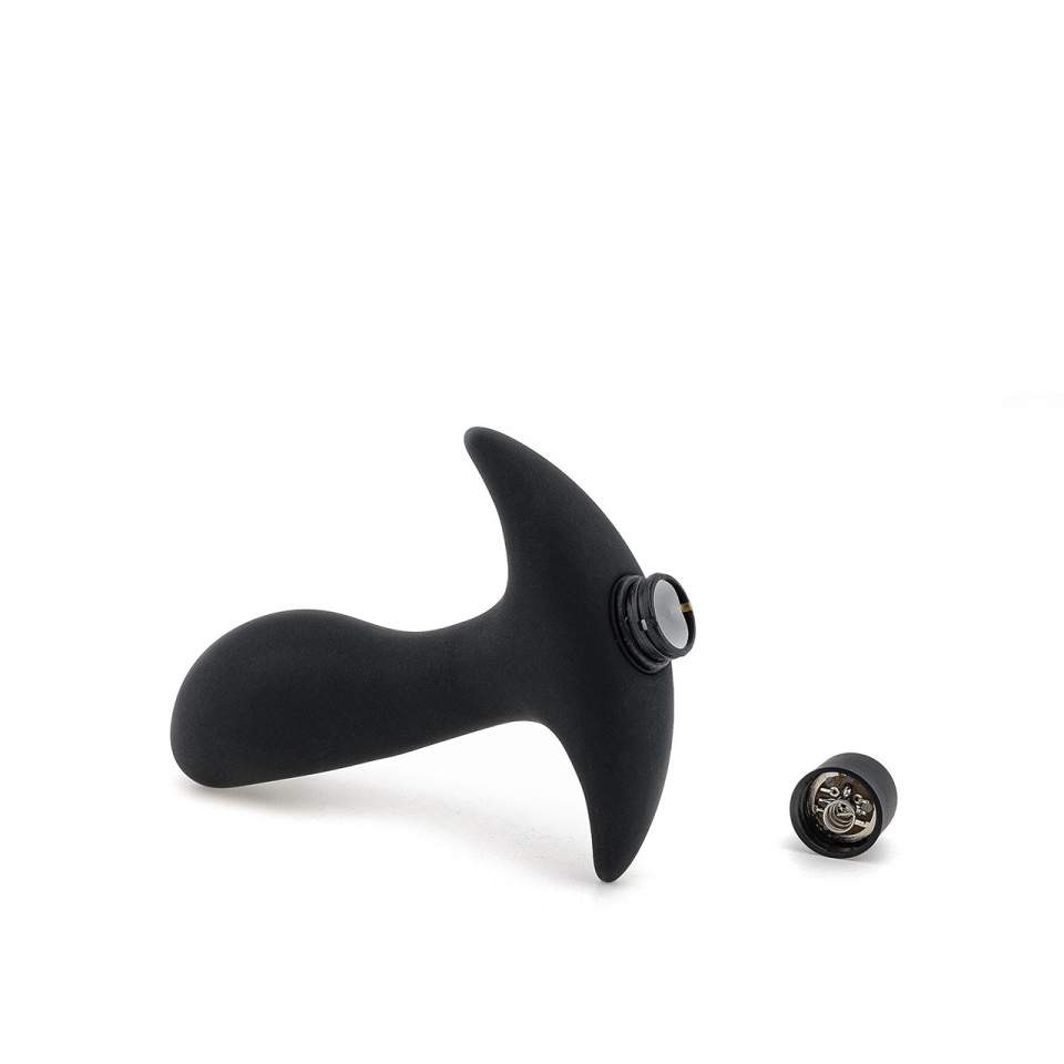 Czarny silikonowy korek analny z dużą główką – 3,2 cm