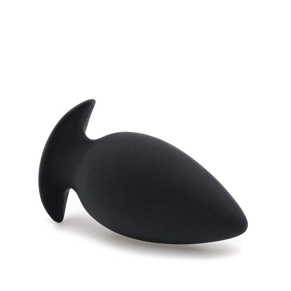 Duży zzarny silikonowy korek analny – średnica 5 cm