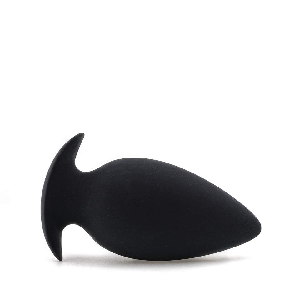 Duży zzarny silikonowy korek analny – średnica 5 cm