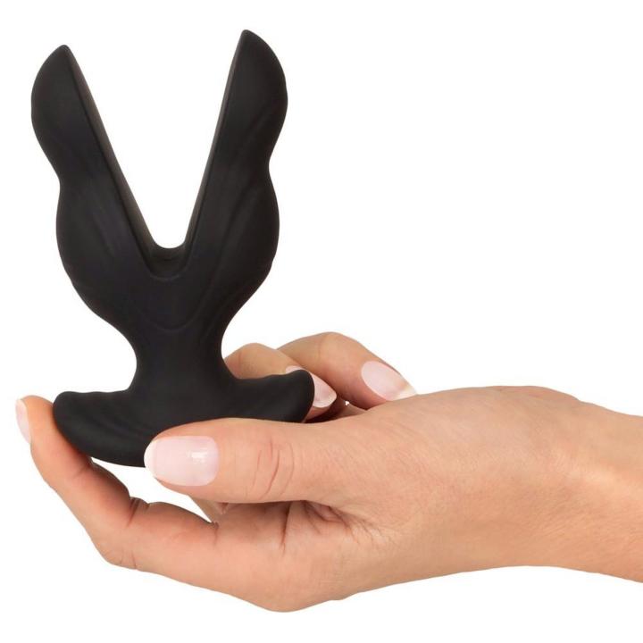 Rozszerzający plug analny wibrujący z e-stymulacją na pilota | Loris.pl