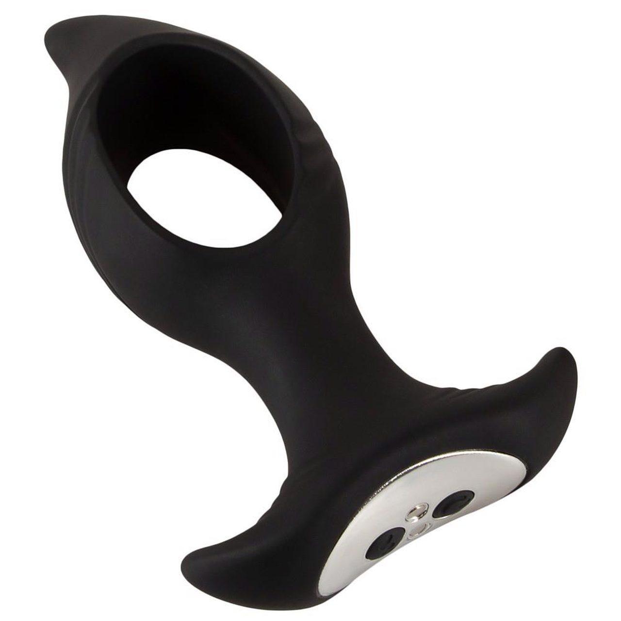 Wibrujący plug analny z otworem i pilotem | 2 silniki | Loris.pl