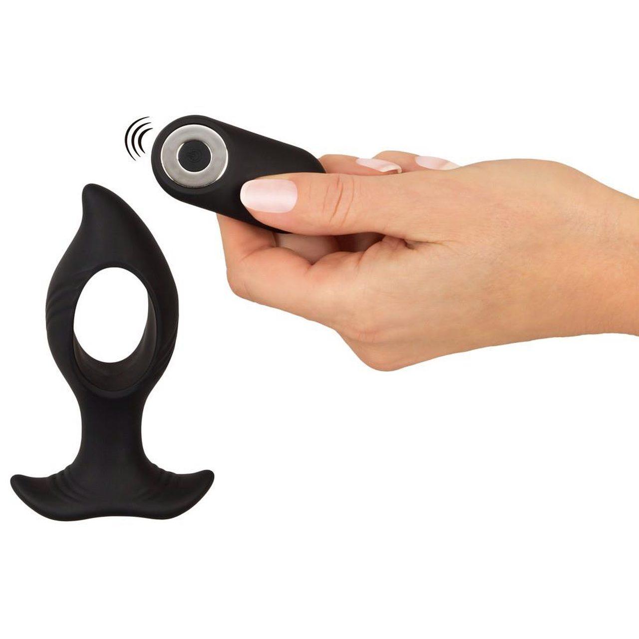 Wibrujący plug analny z otworem i pilotem | 2 silniki | Loris.pl