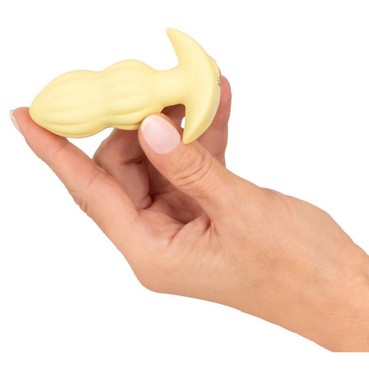 Mini wibrujący plug analny Yellow 7 trybów USB | Loris.pl