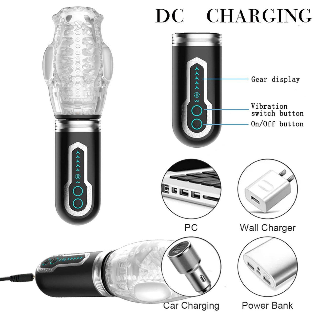 Masturbator z rotacją 360° i ruchem thrustingu | 7 trybów wibracji