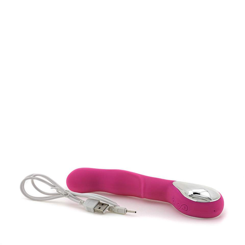 Różowy silikonowy wibrator klasyczny do stymulacji pochwy
