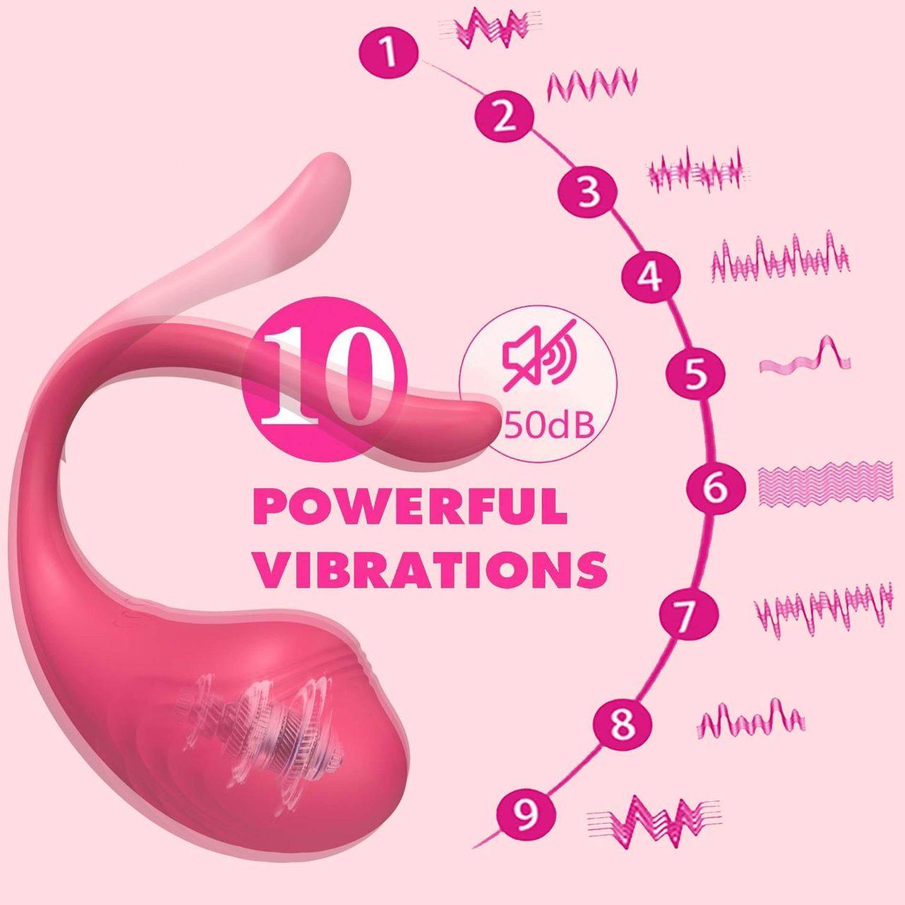 Jajeczko wibrujące z aplikacją bluetooth 9 trybów | Loris.pl