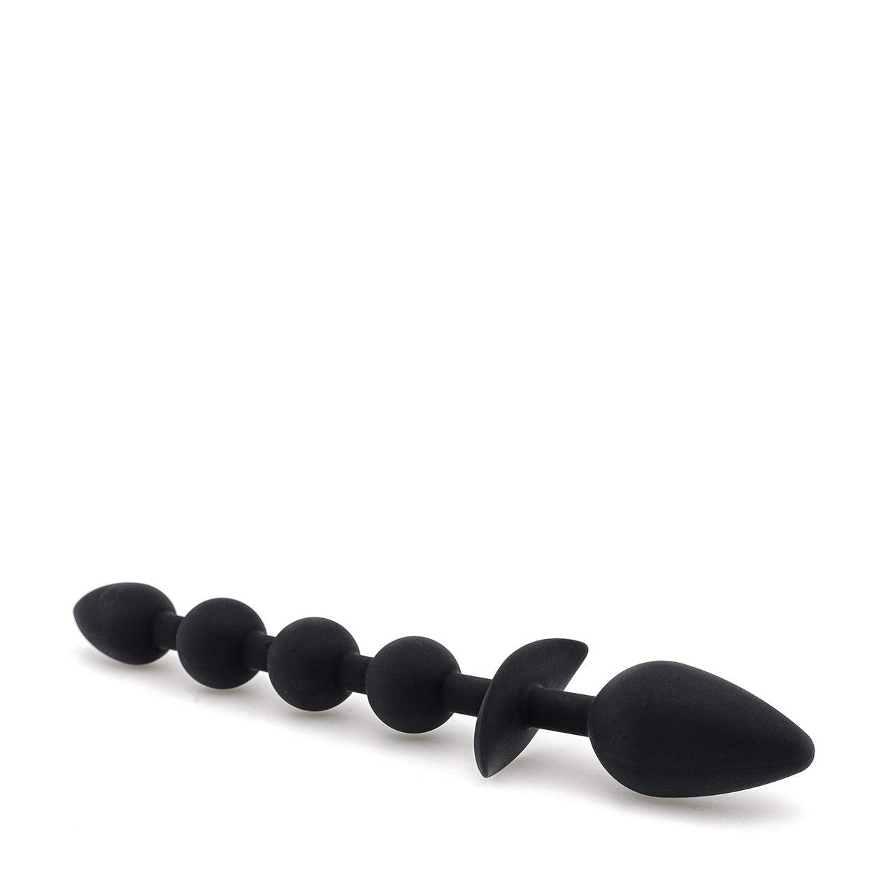 Czarne silikonowe koraliki z korkiem analnym wykonane z silikonu
