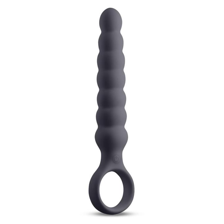 Szary wibrujący plug analny – intensywna stymulacja | Loris.pl