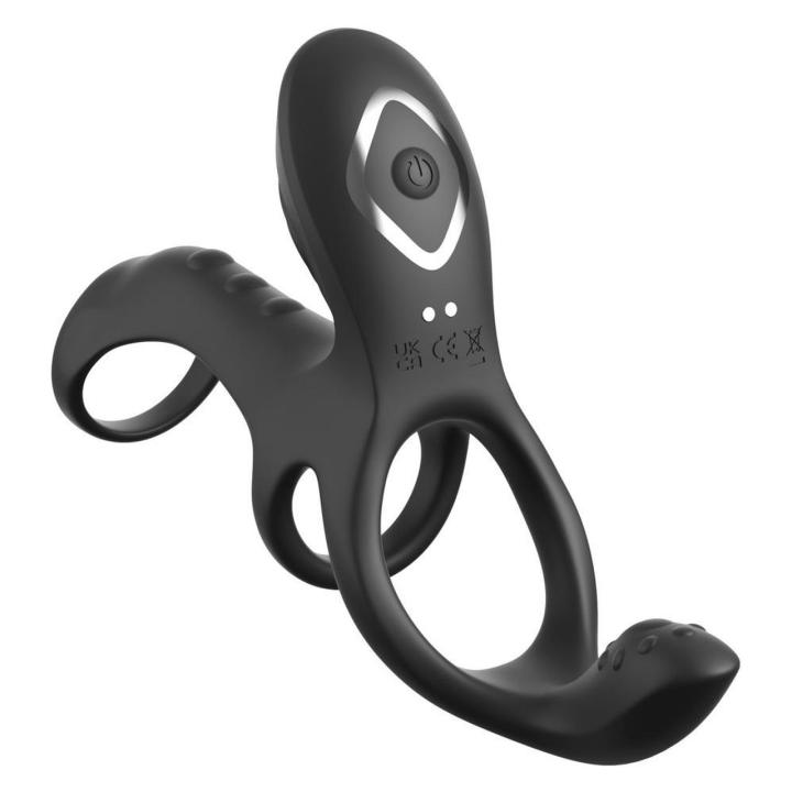 Wibrujący pierścień erekcyjny z rękawem i ringiem na jądra | 3 silniki | Loris.pl