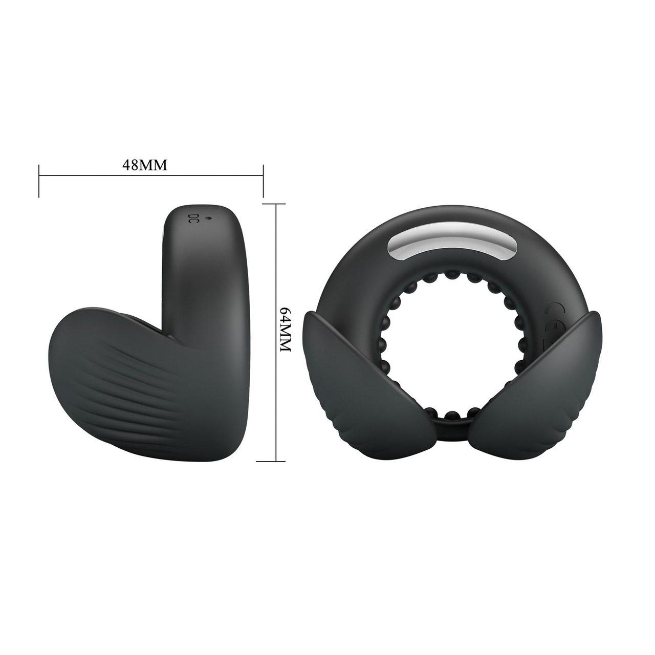 Wibrujący pierścień na penisa i jądra z masażem krocza | Loris.pl