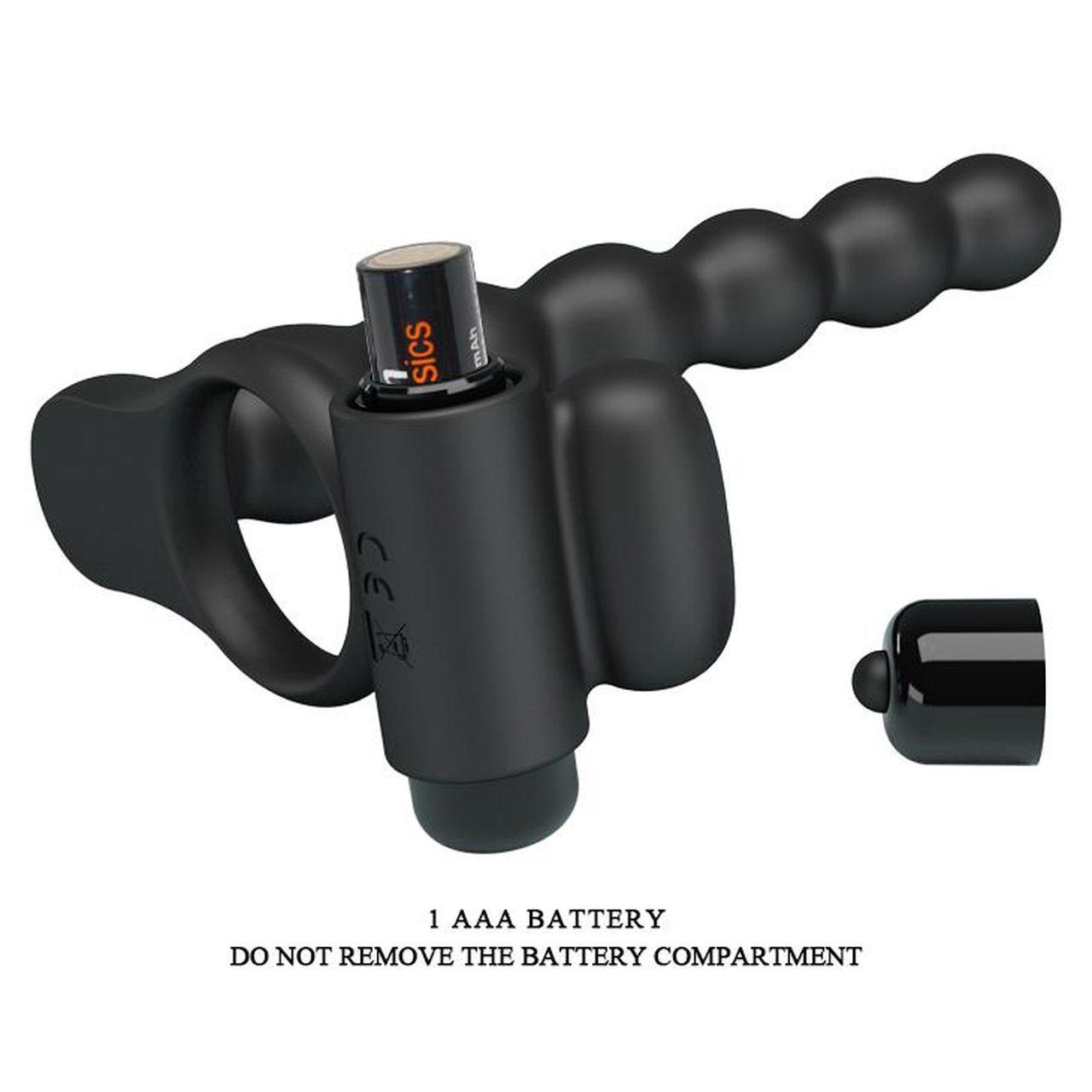 Wibrujący pierścień na penisa z nakładką 10 trybów | Loris.pl