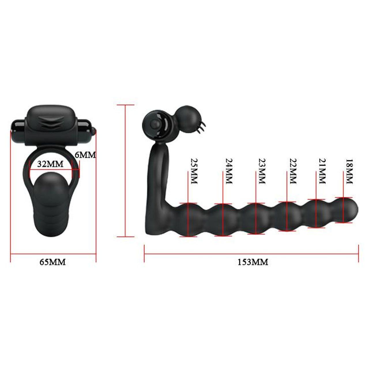 Wibrujący pierścień na penisa z nakładką 10 trybów | Loris.pl