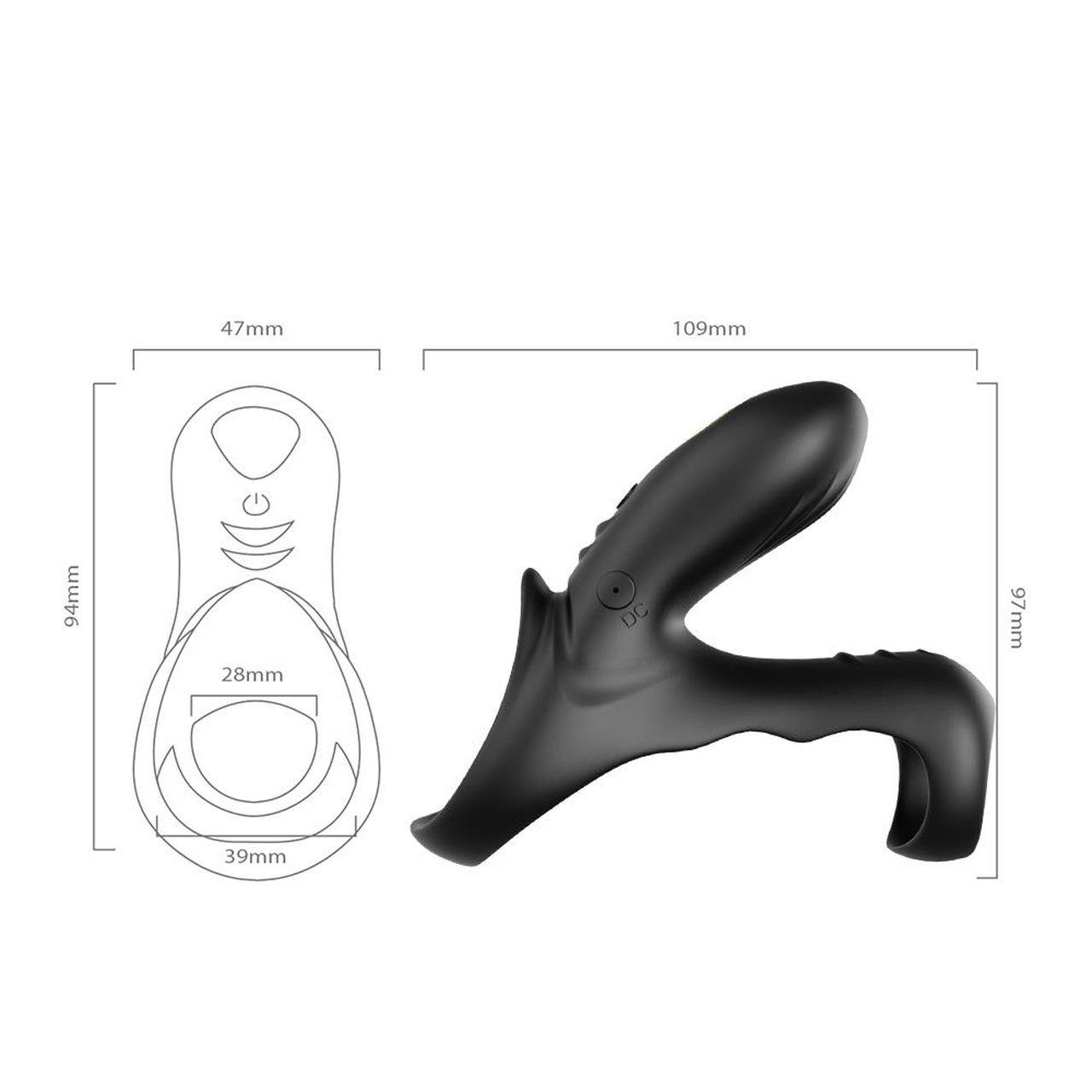 Podwójny pierścień erekcyjny z wibracją 9 trybów | Wodoodporny | USB