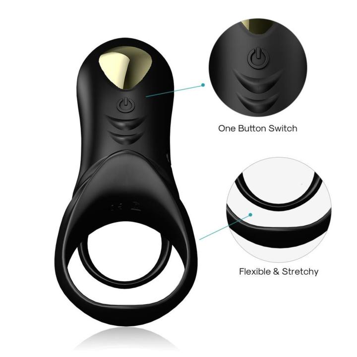 Podwójny pierścień erekcyjny z wibracją 9 trybów | Wodoodporny | USB