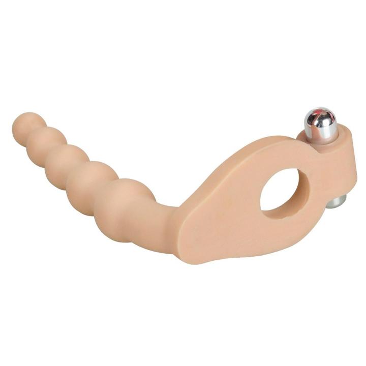 Pierścień na penisa z wibratorem i dildo 16,5 cm – 10 trybów