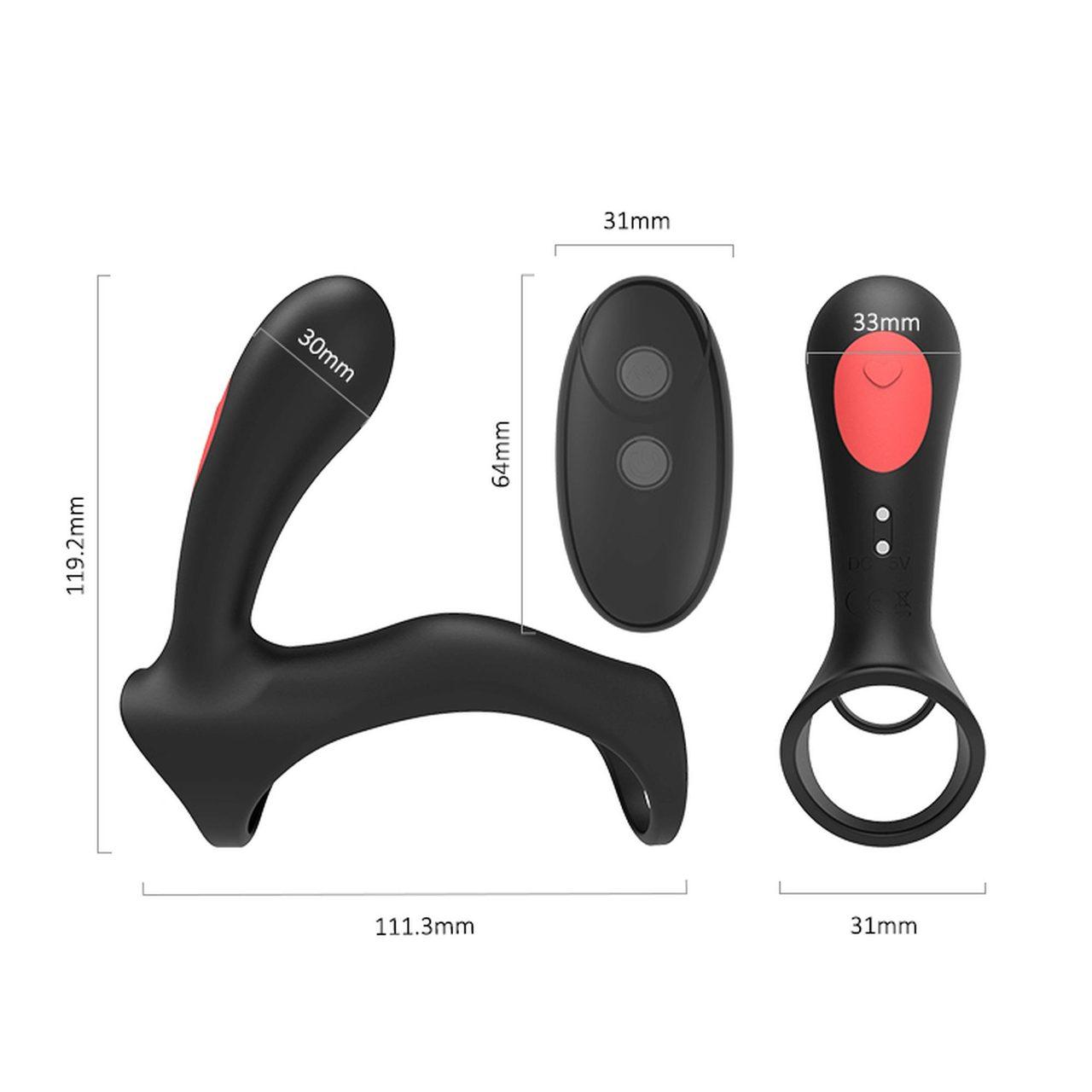 Podwójny pierścień wibracyjny z pilotem – 7 trybów, IPX7 | Loris.pl