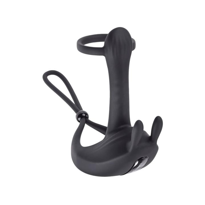 Wibrujący pierścień na penisa z regulacją i króliczkiem USB | Loris.pl