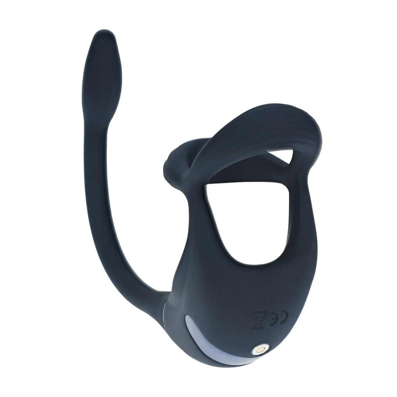 Wibrujący pierścień z pilotem i stymulatorem prostaty | Loris.pl