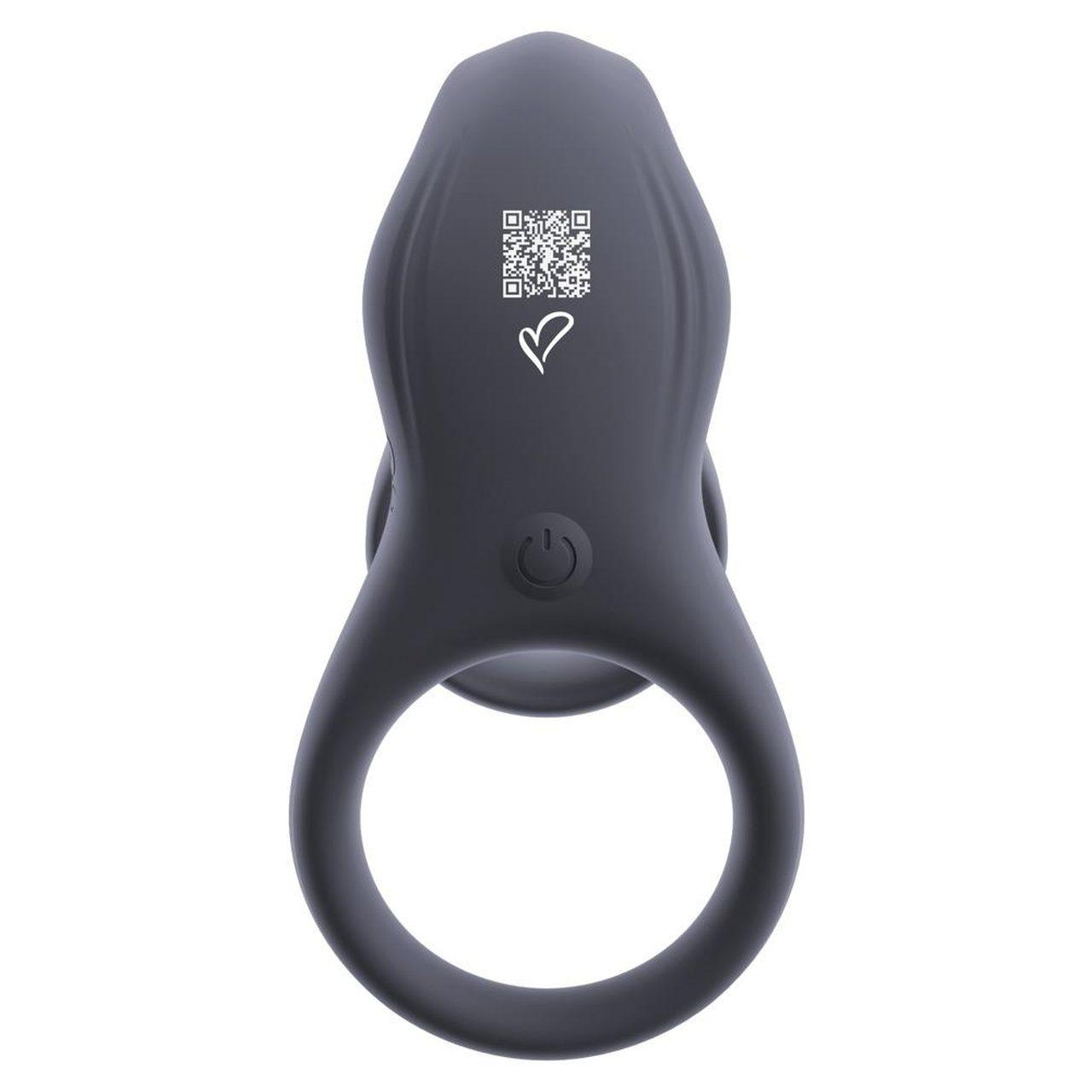 Podwójny pierścień wibrujący z pilotem i stymulatorem łechtaczki | Loris.pl